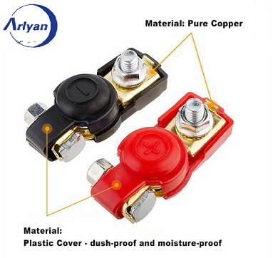 Copper Iron Battery Terminal Connector Quick Release Clamps Clips for Car, Truck, Bus, New Energy