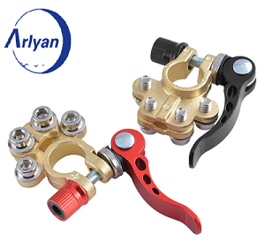 Hot Selling Brass Battery Terminal Clamp Connector Tin-plated Quick Release Adjust Disconnect Clip Adapter