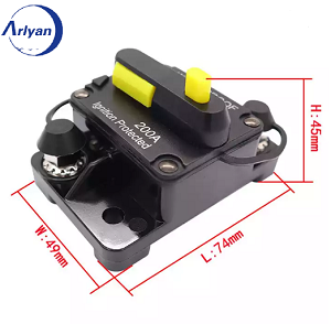 12V-48VDC 30A-300A Waterproof Manual Reset Circuit Breaker for Auto Marine Trolling Motors Boat ATV