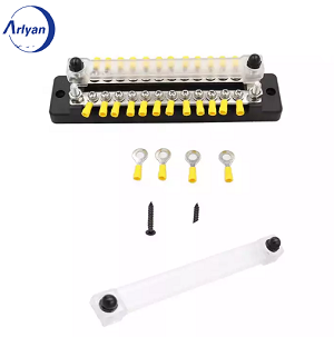 24 Terminal Bus Bar 150A Power BusBar Block with Cover Power Terminal Blocks