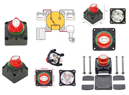 Battery Isolation Disconnect Rotary Switch