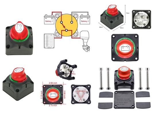 Function of automobile isolation battery rotary switch in control circuit