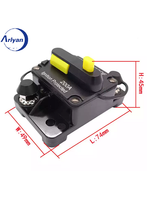 12V-48VDC 30A-300A Waterproof Manual Reset Circuit Breaker for Auto Marine Trolling Motors Boat ATV